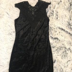 Black velvet dress